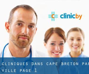 cliniques dans Cape Breton par ville - page 1